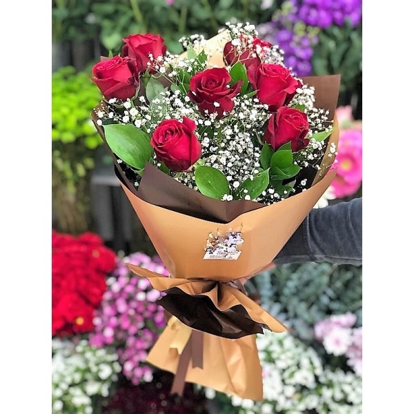 7'li Kırmızı Gül Buketi